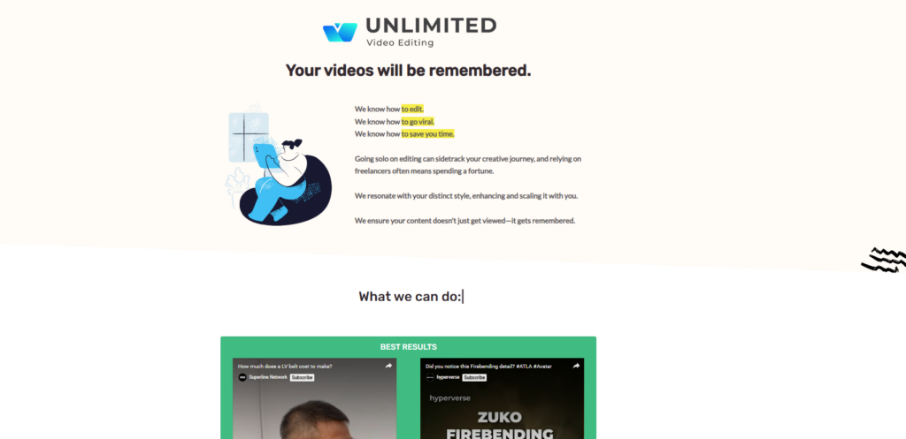 Unlimited Video Editing