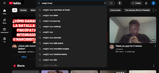 YouTube Search suggest