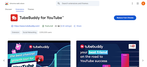 tubebuddy for YouTube