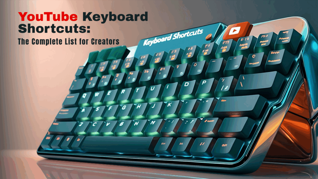 Master essential YouTube keyboard shortcuts. Save time editing and navigating YouTube Studio. Complete list for content creators in 2025.